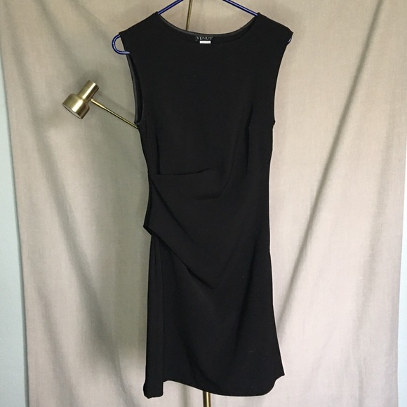 Perfect little black dress by Venus 4 w/ ruching - Picture 6 of 6